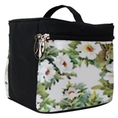 White Flowers Make Up Travel Bag (small) by goljakoff