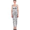 Dry Roots Texture Print One Piece Catsuit View1