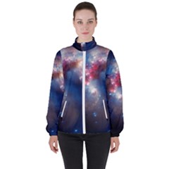 Galaxy Women s High Neck Windbreaker by ExtraAwesomeSauce