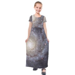 Spiral Galaxy Kids  Short Sleeve Maxi Dress by ExtraAwesomeSauce