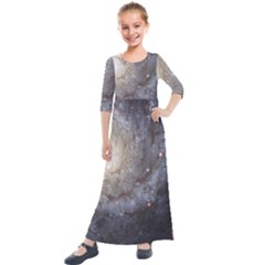 Spiral Galaxy Kids  Quarter Sleeve Maxi Dress by ExtraAwesomeSauce