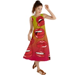 Hot Lips Summer Maxi Dress by ExtraAwesomeSauce