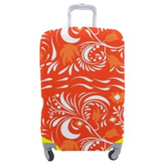 White Leaves Luggage Cover (medium) by Eskimos