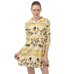 Decorative Flowers Mini Skater Shirt Dress by Eskimos