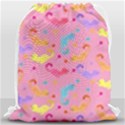 Watercolor Cats Pattern Drawstring Bag (Large) View1