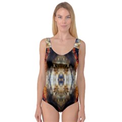 Retro Hippie Vibe Trippy Psychedelic Princess Tank Leotard  by CrypticFragmentsDesign