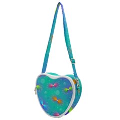 Non Seamless Pattern Blues Bright Heart Shoulder Bag by Dutashop