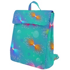 Non Seamless Pattern Blues Bright Flap Top Backpack by Dutashop