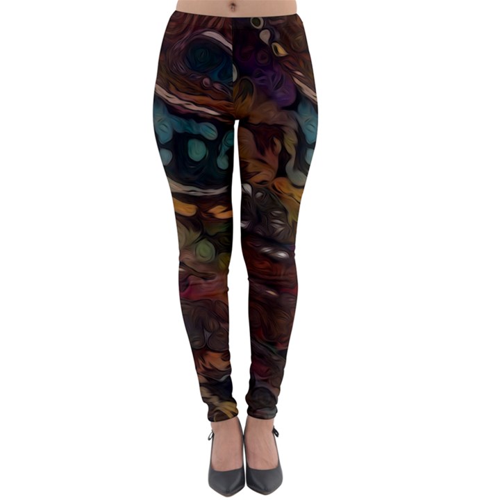 Abstract Art Lightweight Velour Leggings