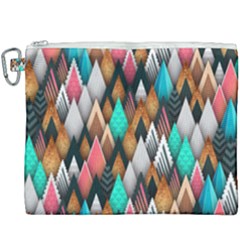 Abstract Triangle Tree Canvas Cosmetic Bag (xxxl) by Dutashop