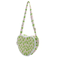 Christmas Green Tree Heart Shoulder Bag by Dutashop