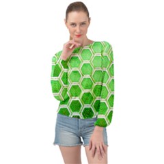 Hexagon Windows Banded Bottom Chiffon Top by essentialimage365