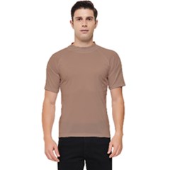 Cafe Au Lait Men s Short Sleeve Rash Guard by FabChoice