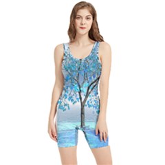 Crystal Blue Tree Women s Wrestling Singlet by icarusismartdesigns