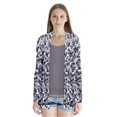 Camouflage Bw Drape Collar Cardigan by JustToWear