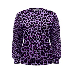 Pattern Leopard Purple Fur Women s Sweatshirt by JustToWear