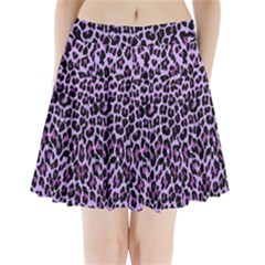 Pattern Leopard Purple Fur Pleated Mini Skirt by JustToWear