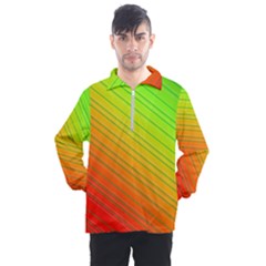 Orange Green Gradient Hunter Men s Half Zip Pullover by Dutashop