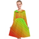 Orange Green Gradient Hunter Kids  Midi Sailor Dress View1