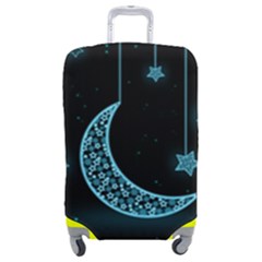 Moon Star Neon Wallpaper Luggage Cover (medium) by Dutashop