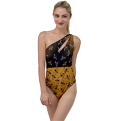 Pattern Abeilles To One Side Swimsuit by kcreatif