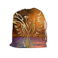 Pheonix Rising Drawstring Pouch (xl) by icarusismartdesigns