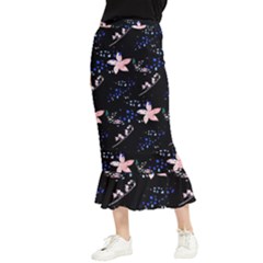 Sparkle Floral Maxi Fishtail Chiffon Skirt by Sparkle