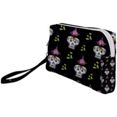 Skull Pattern Wristlet Pouch Bag (small) by Sparkle