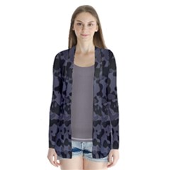 Camouflage Violet Drape Collar Cardigan by kcreatif