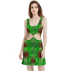 Forest Of Colors And Calm Flowers On Vines Velvet Cutout Dress by pepitasart