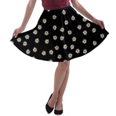 Pattern Marguerites A-line Skater Skirt by kcreatif