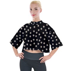 Pattern Marguerites Mock Neck Tee by kcreatif