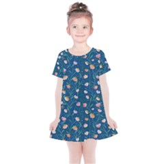 Unusual Flowers Kids  Simple Cotton Dress by SychEva