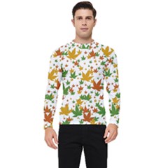 Leafs On White Men s Long Sleeve Rash Guard by JustToWear