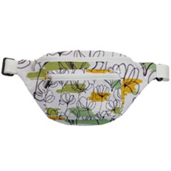 Flower Line Art Color Seamless Pattern Fanny Pack by Kizuneko