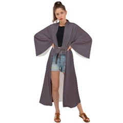 Graphite Grey Maxi Kimono by FabChoice