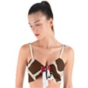 Palm tree Woven Tie Front Bralet View1