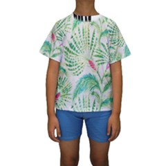  Palm Trees By Traci K Kids  Short Sleeve Swimwear by tracikcollection