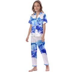 Blue Smoke Kids  Satin Short Sleeve Pajamas Set by goljakoff