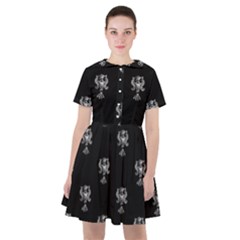 Ancient Greek Artwork Motif Pattern Sailor Dress by dflcprintsclothing