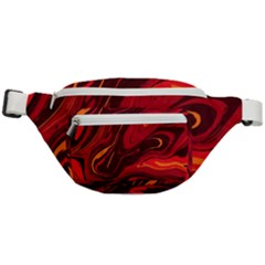 Red Vivid Marble Pattern 15 Fanny Pack by goljakoff