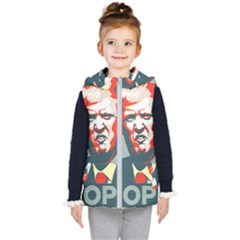 Trump Nope Kids  Hooded Puffer Vest by goljakoff