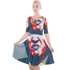 Trump Nope Quarter Sleeve A-line Dress by goljakoff