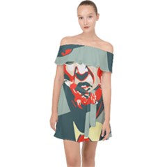 Trump Nope Off Shoulder Chiffon Dress by goljakoff