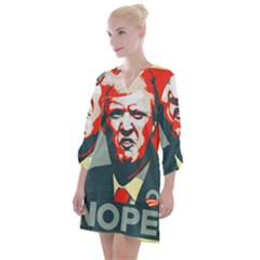 Trump Nope Open Neck Shift Dress by goljakoff