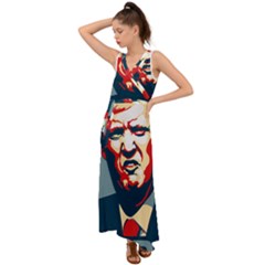 Trump2 V-neck Chiffon Maxi Dress by goljakoff