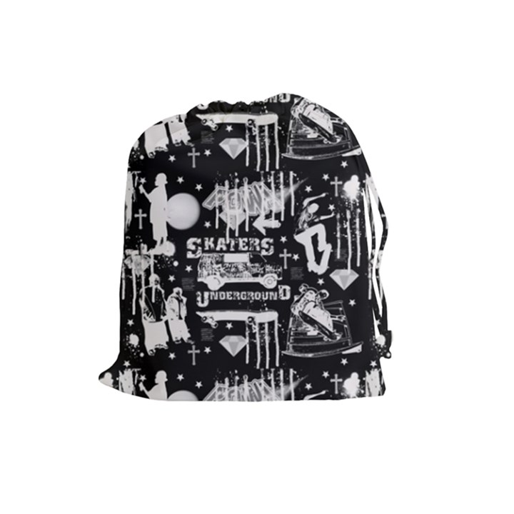 Skater-underground2 Drawstring Pouch (Large)