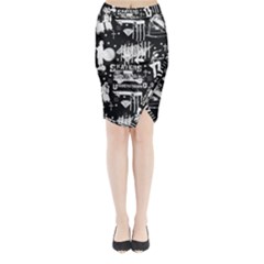 Skater-underground2 Midi Wrap Pencil Skirt by PollyParadise