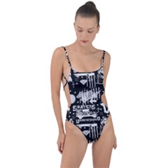 Skater-underground2 Tie Strap One Piece Swimsuit by PollyParadise