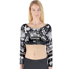 Skater-underground2 Long Sleeve Crop Top by PollyParadise